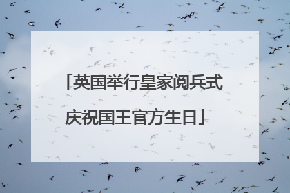 英国举行皇家阅兵式庆祝国王官方生日